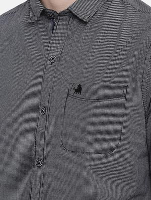 grey self design casual shirt - 16387641 - Standard Image - 5