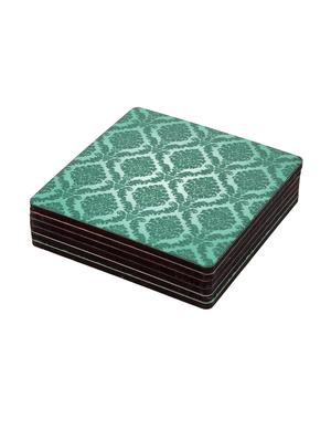 alina decor set of 6 printed coasters with wooden stand - 16387823 - Standard Image - 3