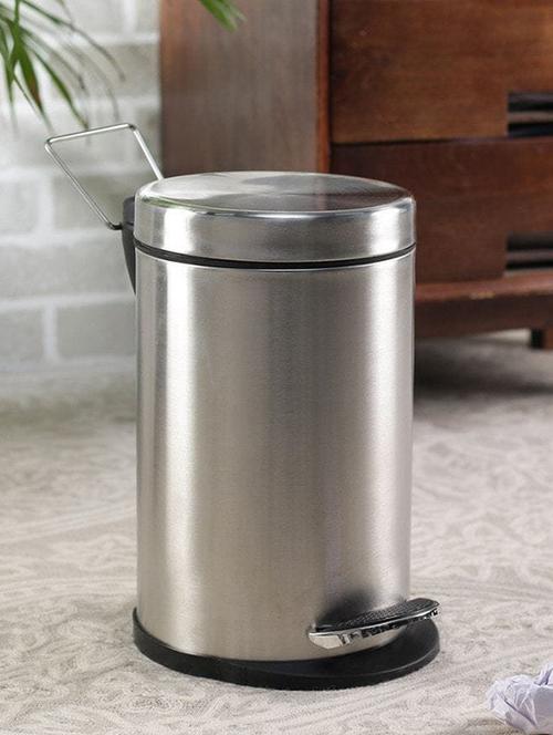 brine stainless steel paddle dustbin with bucket inside - 5 ltr - 16388272 - Very Small Image - 1