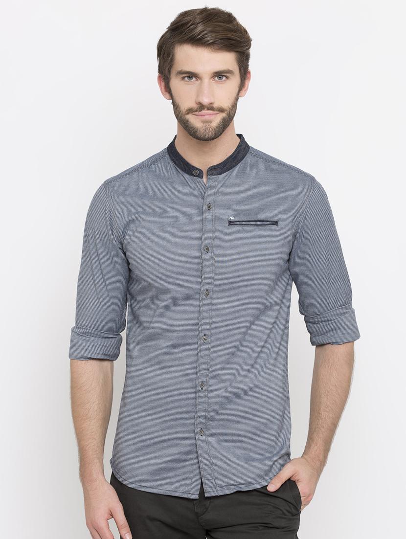 blue cotton casual shirt - 16388623 - Zoom Image - 1