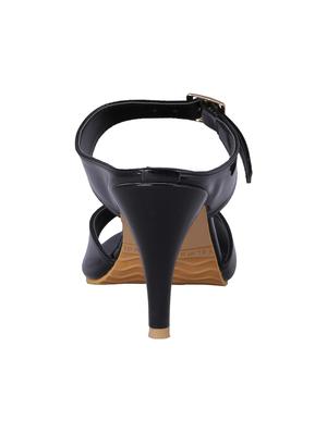 black slip on sandals - 16390766 - Standard Image - 3