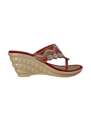 msc red stylish fancy wedges for women - 16390793 - Standard Image - 2