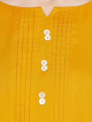 solid pintucks straight kurti - 16391872 - Standard Image - 5