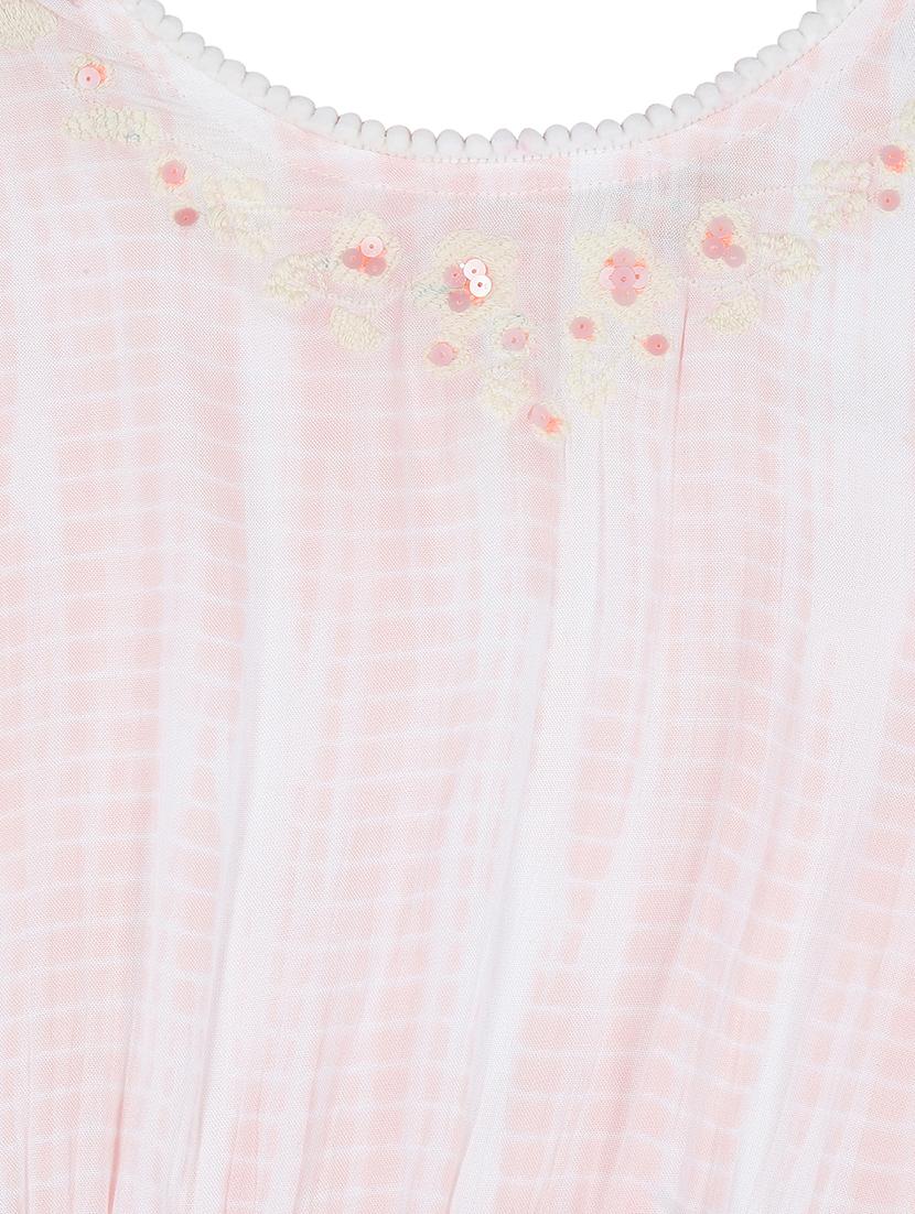 floral embroidery tie dyed kaftan - 16391899 - Zoom Image - 3