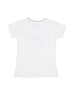 contrast neck rib graphic print top - 16391926 - Standard Image - 2