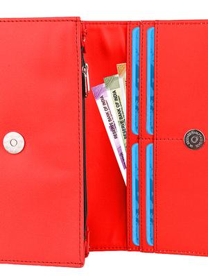 blue and red leatherette (pu) regular clutch - 16392293 - Standard Image - 6