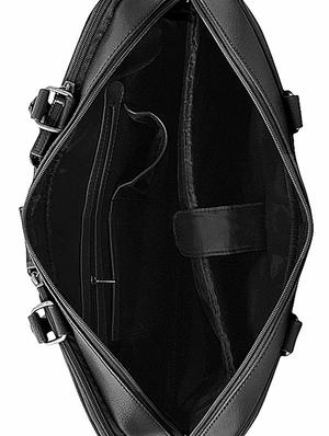 black leatherette laptop bag - 16392300 - Standard Image - 3