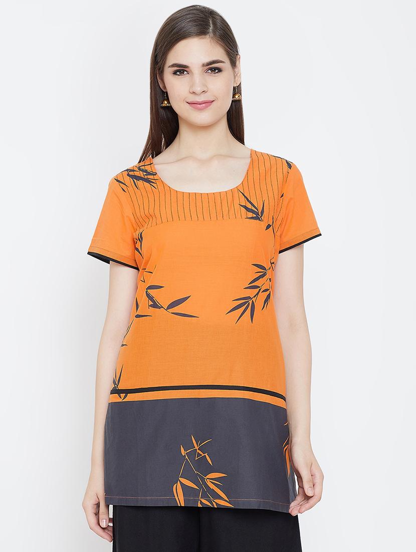 printed straight kurti - 16392542 - Zoom Image - 1