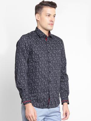black printed casual shirt - 16395009 - Standard Image - 2