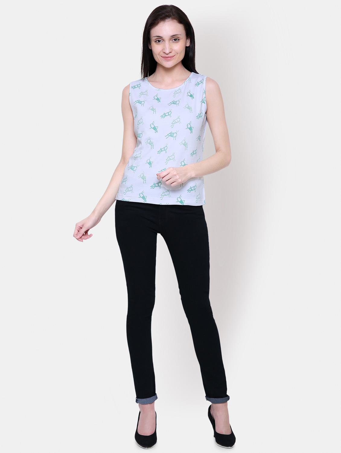 keyhole back quirky printed top - 16397211 - Zoom Image - 4