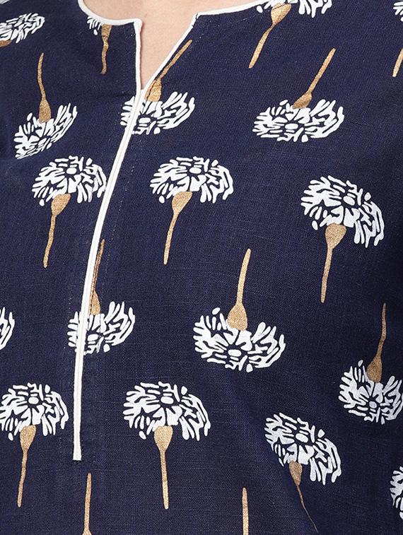 floral straight kurta - 16399467 - Zoom Image - 4