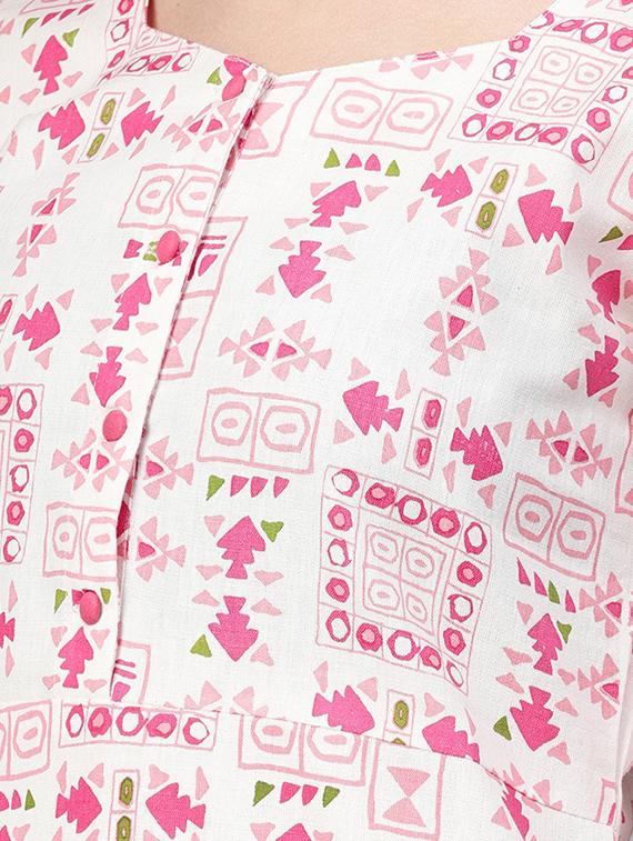 printed straight kurta - 16399471 - Zoom Image - 5