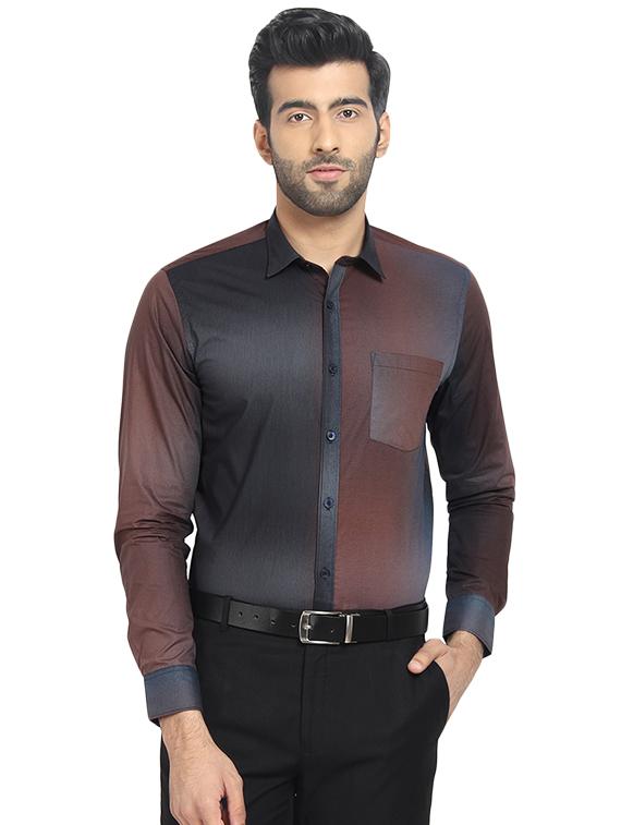 brown printed casual shirt - 16399640 - Zoom Image - 1