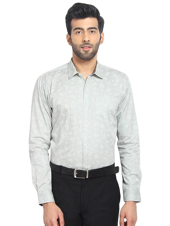 grey printed casual shirt - 16399652 - Zoom Image - 1