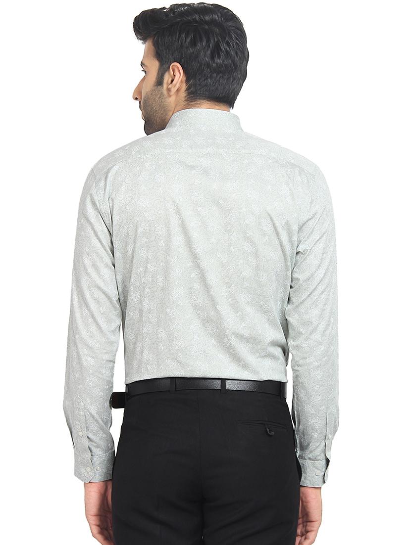 grey printed casual shirt - 16399652 - Zoom Image - 3