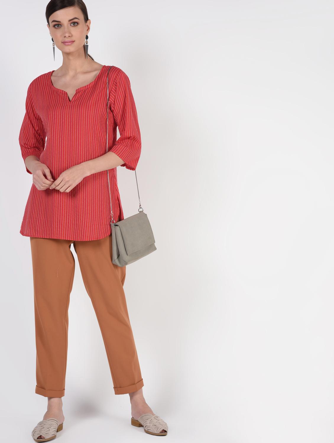 printed a-line kurti - 16399869 - Zoom Image - 1