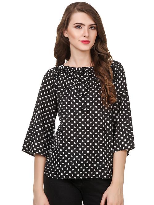 off shoulder polka dot top - 16401065 - Very Small Image - 1