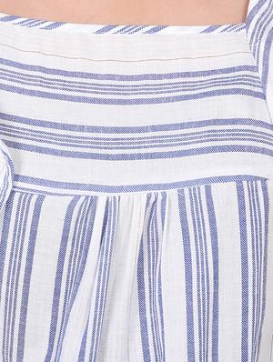 ruffle sleeved striped top - 16401686 - Standard Image - 3