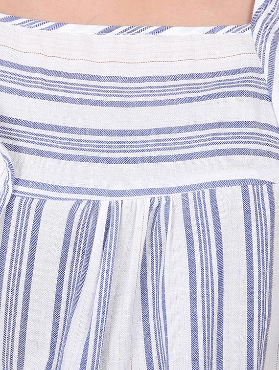 ruffle sleeved striped top - 16401686 - Zoom Image - 3