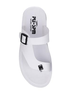 pu-spm white leatherette slip on slippers - 16401830 - Standard Image - 3