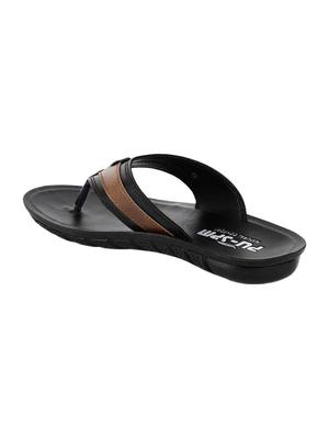 pu-spm black leatherette toe separator slippers - 16401845 - Standard Image - 3