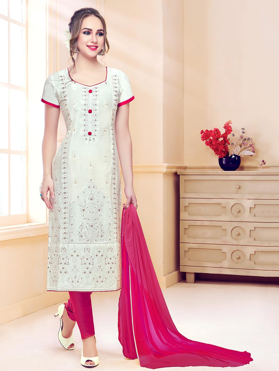 embroidered unstitched suit - 16402045 - Zoom Image - 1