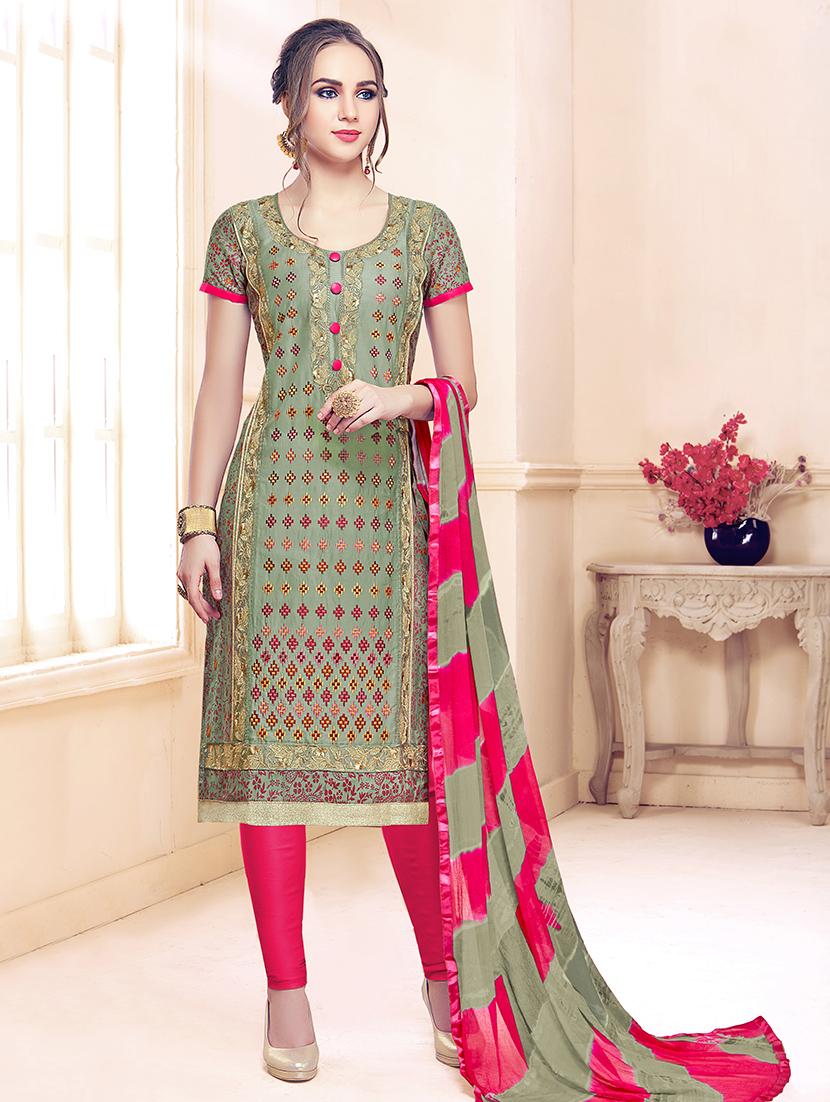 printed unstitched suit - 16402055 - Zoom Image - 1
