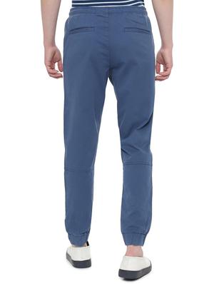 blue solid joggers - 16402324 - Standard Image - 2