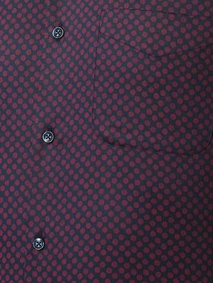 purple printed formal shirt - 16402732 - Standard Image - 5