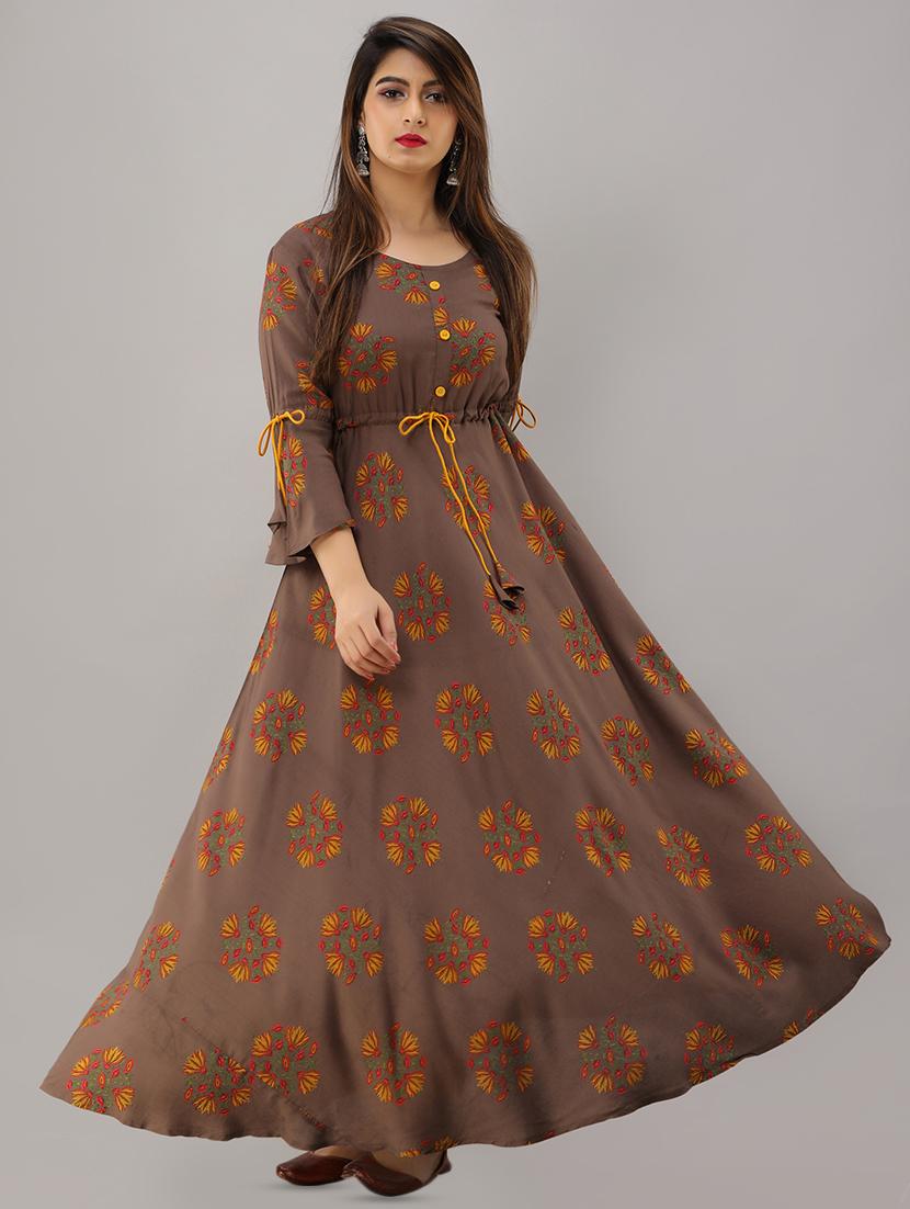 floral printed flared kurta