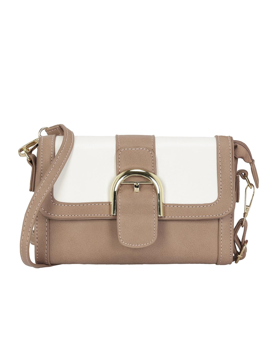 brown leatherette (pu) regular sling bag - 16403041 - Zoom Image - 1