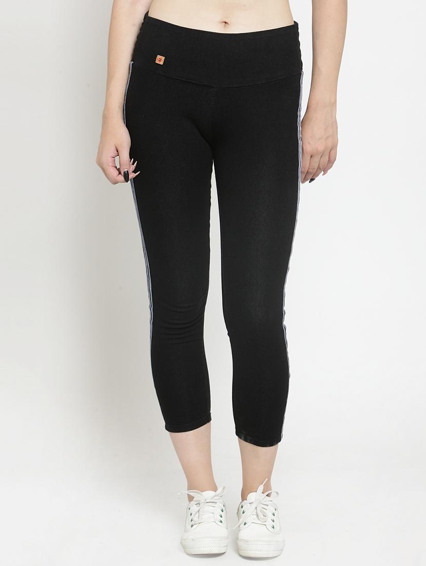 side taped high rise jeggings - 16403048 - Zoom Image - 1