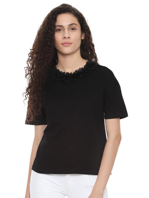 floral applique solid top - 16403539 - Standard Image - 1