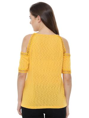 cold shoulder laced detail top - 16403611 - Standard Image - 2