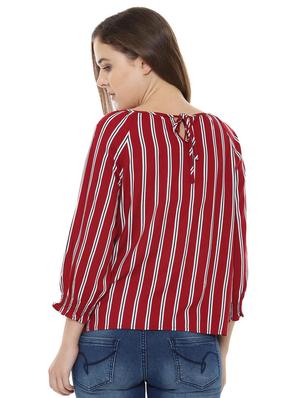 smocked detail striped top - 16403617 - Standard Image - 2