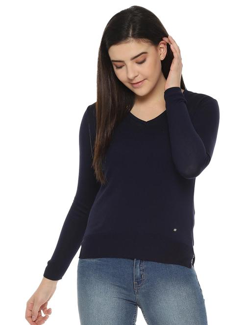 v-neck long sleeved top - 16403694 - Standard Image - 1