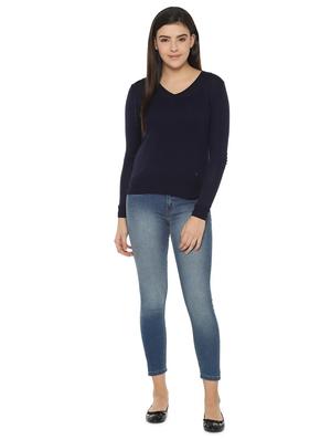 v-neck long sleeved top - 16403694 - Standard Image - 3