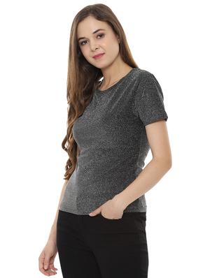 round neck short sleeved top - 16403763 - Standard Image - 2