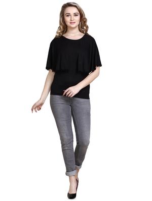pom pom laced cape sleeved top - 16403863 - Standard Image - 4