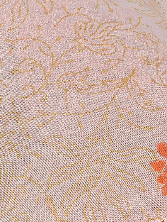 ivory orange block printed reversible cushion cover - 16403953 - Zoom Image - 5