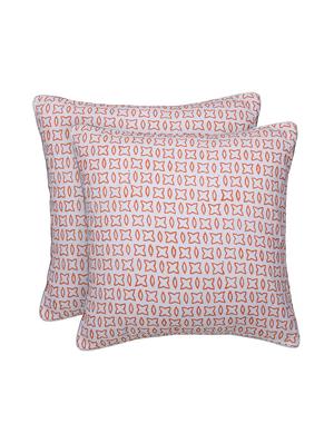 green orange block printed reversible cushion cover - 16403954 - Standard Image - 2