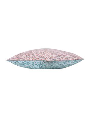 green orange block printed reversible cushion cover - 16403954 - Standard Image - 5