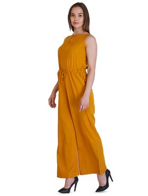 key hole neck drawstring waist jumpsuit - 16404015 - Standard Image - 2
