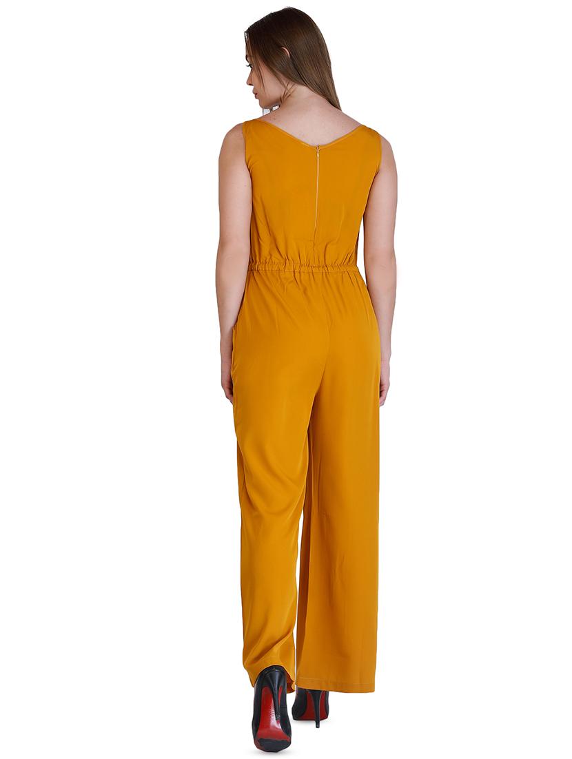 key hole neck drawstring waist jumpsuit - 16404015 - Zoom Image - 3