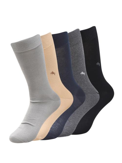 men pack of 5 solid above ankle length sock - 16404049 - Standard Image - 1