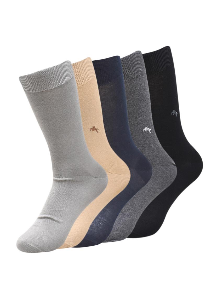 men pack of 5 solid above ankle length sock - 16404049 - Zoom Image - 1