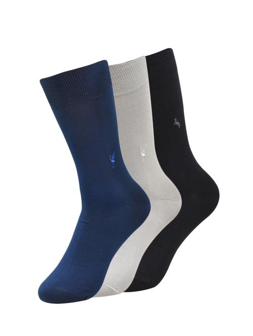 men pack of 3 solid above ankle length sock - 16404055 - Standard Image - 1
