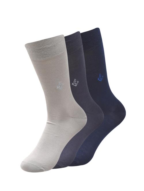 men pack of 3 solid above ankle length sock - 16404065 - Standard Image - 1