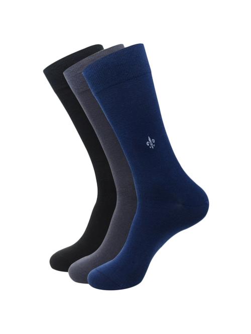 men pack of 3 solid above ankle length sock - 16404068 - Standard Image - 1