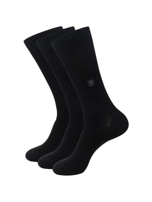 set of 3 black cotton above ankle length sock - 16404082 - Standard Image - 1